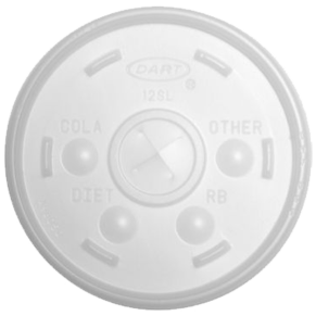 Dart 10SL Translucent Lid With Straw Slot