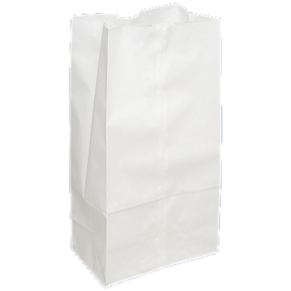 16 lb White Paper Bags