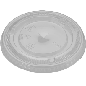 Flat Clear Lid with Straw Slot (107mm)(500CT)