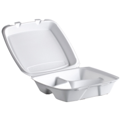 3 Compartment Foam Hinged Lid, Medium
