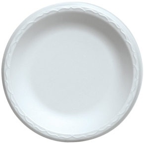 White Foam Plates, 9 inch