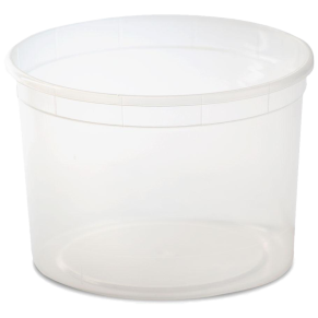64 oz Plastic Soup Containers (Lids Included)